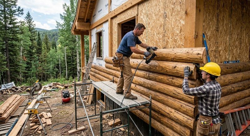 Log Siding Staining Service